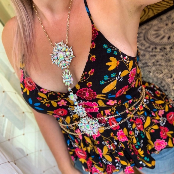 Boho festival large blingy body gem harness chain - Picture 10 of 10